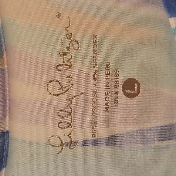 Lilly Pulitzer Tunic/Mini dress Size Large Shades of blues and greens - Picture 2 of 7